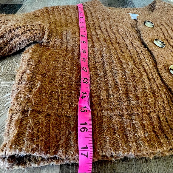 Zara 100% Polyester Brown Button Down Knitted Sweater for Girls Size 11-12 - Picture 7 of 13